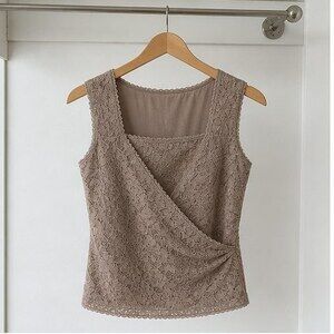Taupe Puff Sleeve Top